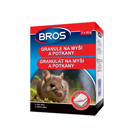 BROS granule na myši a potkany 140g BROS granule na myši a potkany 140g
