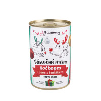 All Animals kočkopes Vánoční menu losos s tuňákem 400g