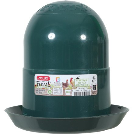 Krmítko pro drůbež SILO 2kg recykl.plast zelená Zolux