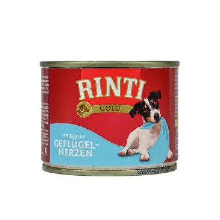 Rinti Dog Gold konzerva drůbeží srdíčka 185g Rinti Dog Gold konzerva drůbeží srdíčka 185g