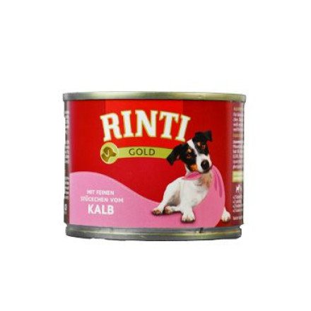 Rinti Dog Gold konzerva telecí 185g Rinti Dog Gold konzerva telecí 185g