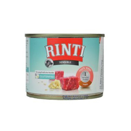 Rinti Dog Sensible konzerva hovězí+rýže 185g Rinti Dog Sensible konzerva hovězí+rýže 185g