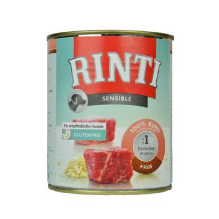 Rinti Dog Sensible konzerva hovězí+rýže 800g Rinti Dog Sensible konzerva hovězí+rýže 800g
