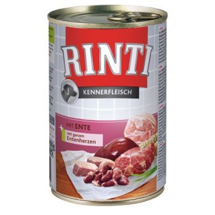 Rinti Dog Kennerfleisch konzerva kachní srdce 400g Rinti Dog Kennerfleisch konzerva kachní srdce 400g