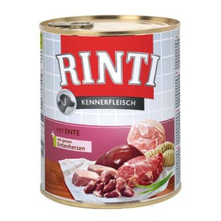 Rinti Dog Kennerfleisch konzerva kachní srdce 800g Rinti Dog Kennerfleisch konzerva kachní srdce 800g
