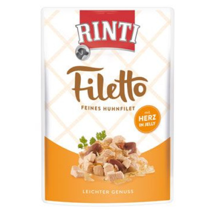 Rinti Dog Filetto kapsa kuře+kuřecí srdce v želé 100g Rinti Dog Filetto kapsa kuře+kuřecí srdce v želé 100g