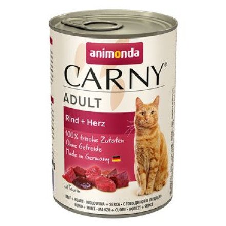 Animonda konz. kočka Adult hovězí srdce 400g