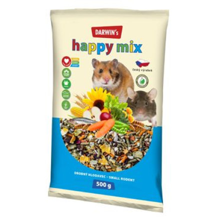 Darwin`s drobný hlodavec happy mix 500g Darwin`s drobný hlodavec happy mix 500g