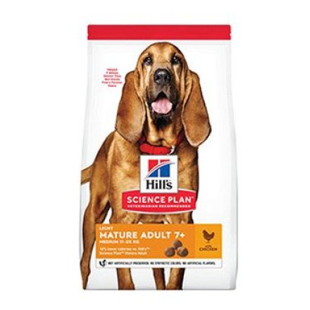 Hill`s Can.Dry SP Mature Adult7+ Light Med.Chicken14kg