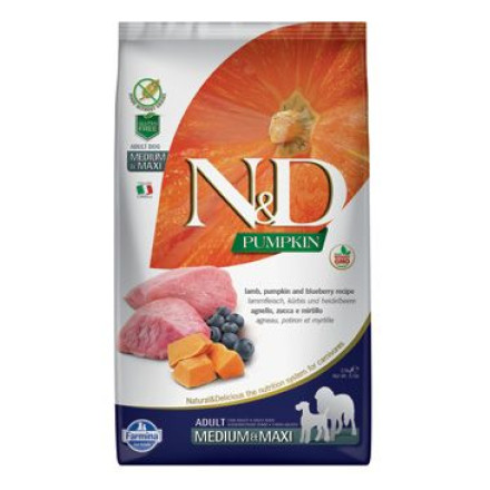 N&D GF Pumpkin DOG Adult M/L Lamb & Blueberry 2,5kg