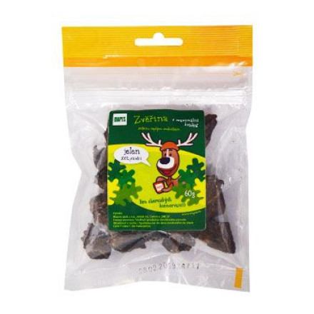 Pochoutka sušená MAPES Zvěřina jelen 60g Pochoutka sušená MAPES Zvěřina jelen 60g