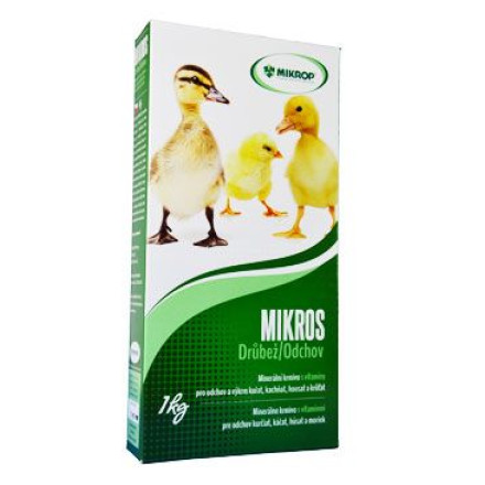 Mikros Drůbež s vitamíny plv 1kg krabička Mikros Drůbež s vitamíny plv 1kg krabička